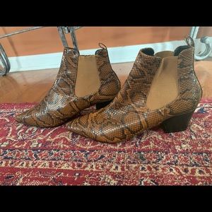 Raid Wendy Faux Snakeskin Ankle Boots